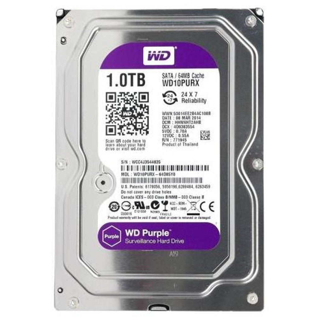 DISCO DURO WESTERN WD PURPL 1TB WD10PURZ