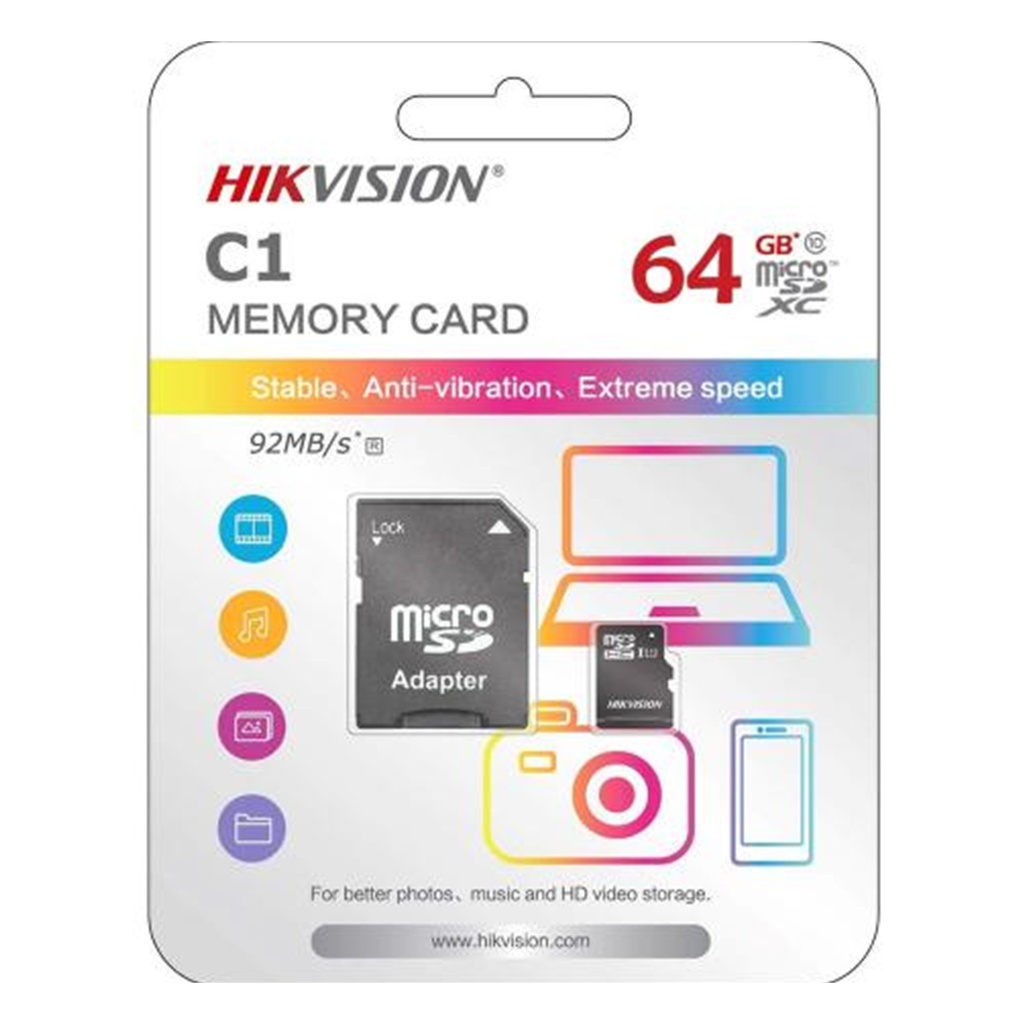 MEMORIA HIKVISION MICRO SD 64GB HS-TF-C1-64GB