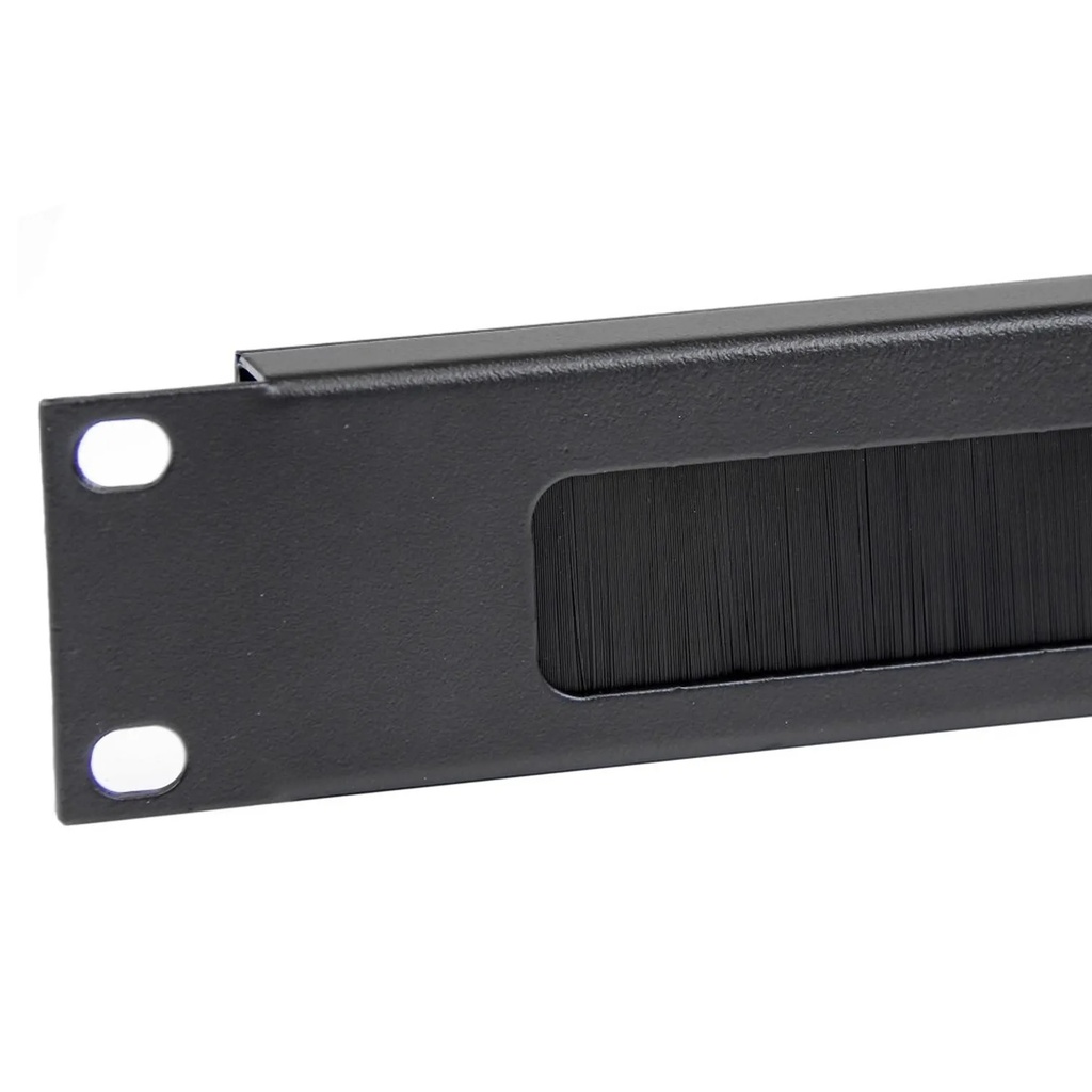 PANEL ORGANIZADOR PASACABLES CON CEPILLO HORIZONTAL 1U 