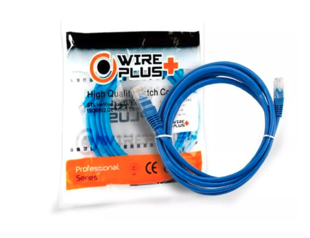 PATCH CORD WIREPLUS+ CAT6 AZUL 1M
