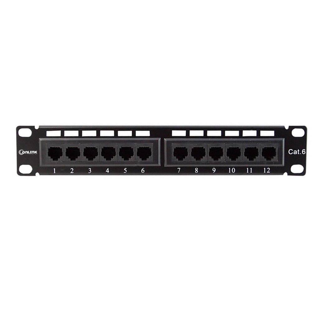 PATCH PANEL WIREPLUS 12 PUERTOS CAT6