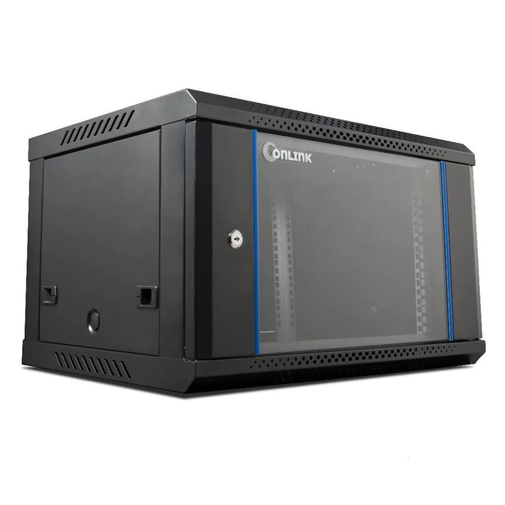 RACK GABINETE PARED ONLINK 6U PUERTA VIDRIO