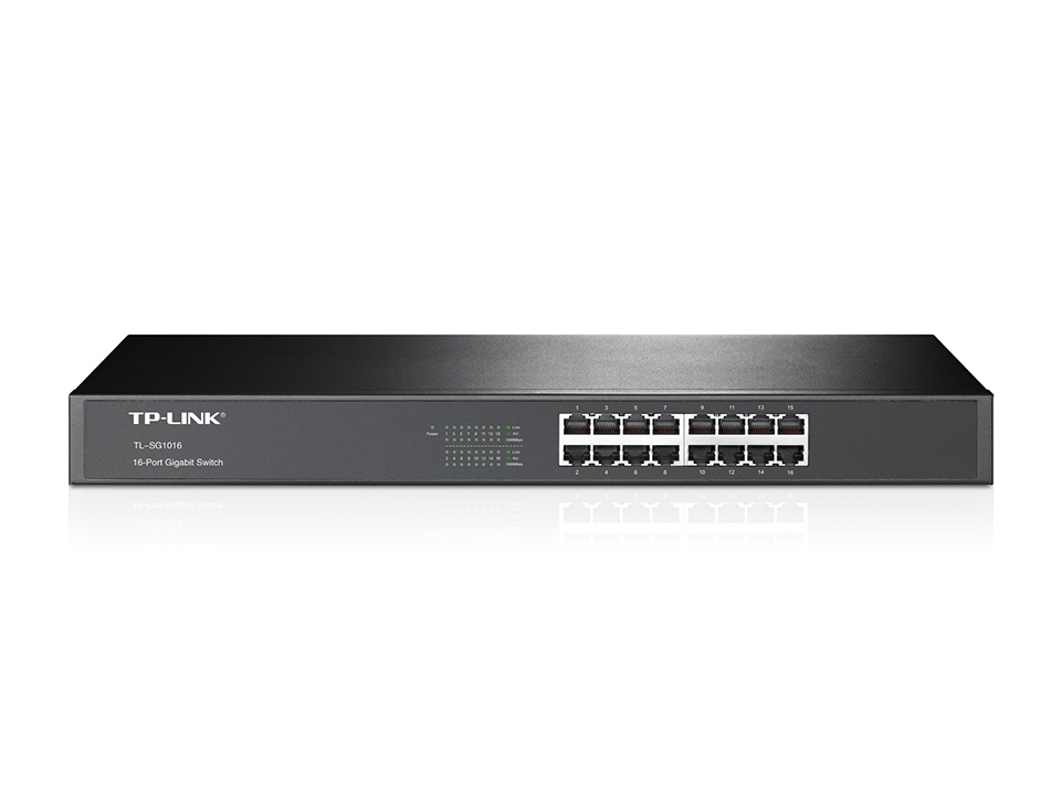 SWITCH TP-LINK TL-SG1016 16 PUERTOS GIGABIT RACKEABLE