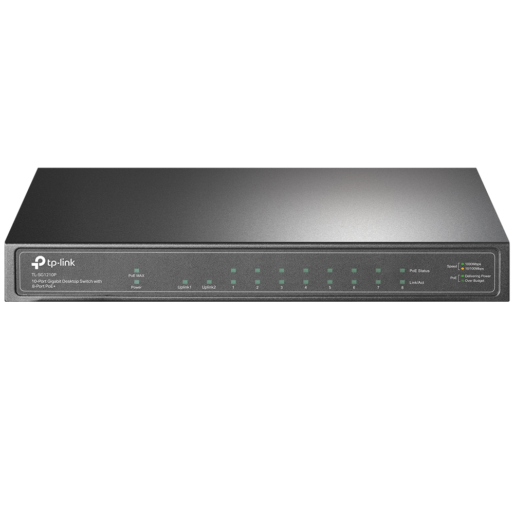 SWITCH TP-LINK TL-SG1210P 10 PUERTOS GIGABIT / 8 POE