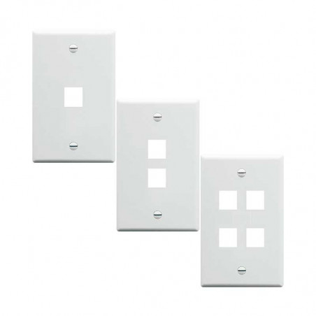 FACE PLATE WIREPLUS 4 TOMA BLANCO