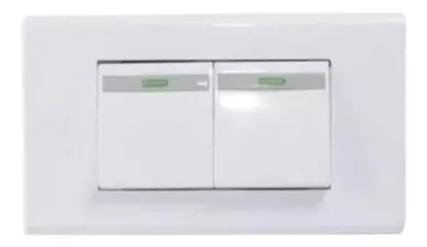 INTERRUPTOR DOBLE SILVER CLASSIC LUX LUM-5220S