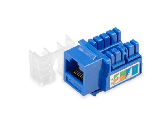 JACK COUPLER KEYSTONE WIREPLUS+ CAT6 AZUL