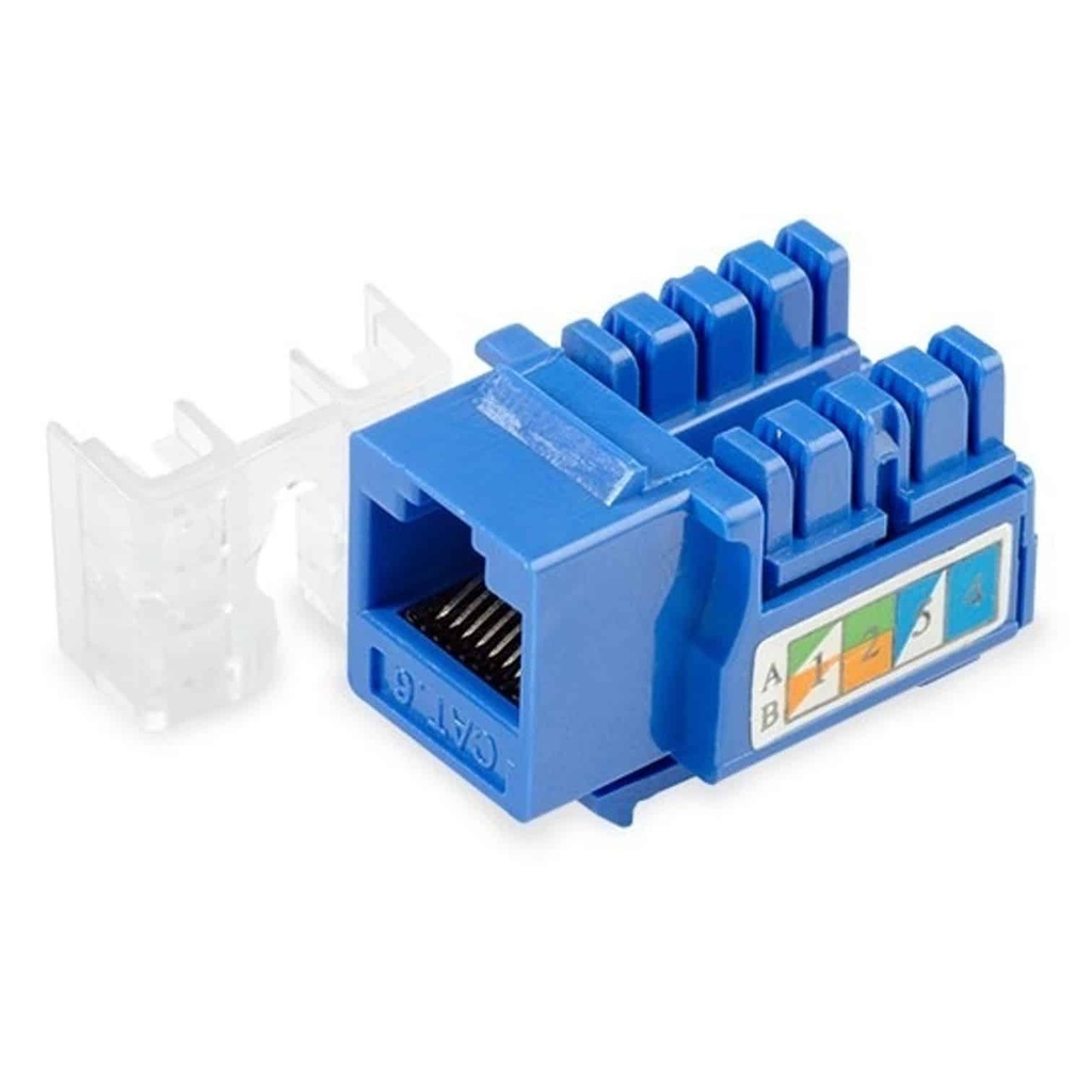 JACK COUPLER KEYSTONE WIREPLUS+ RJ45 CAT6 BLANCO