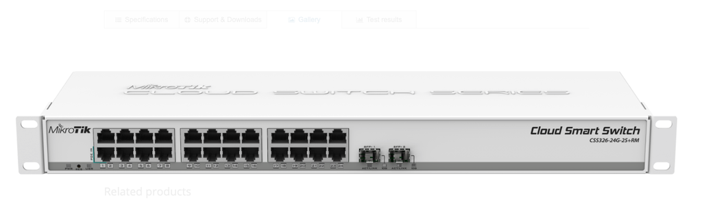 SWITCH MIKROTIK CSS326-24G-2S +RM CLOUD