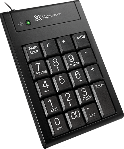 TECLADO NUMERICO KLIPXTREME ALAMBRICO USB KNP-100