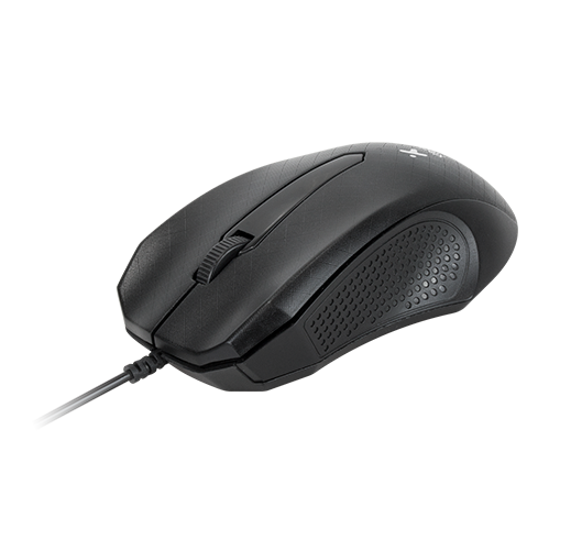 XTECH MOUSE OPTICO ALAMBRICO USB 3 BOTONES 1000 DPI NEGRO (XTM-165)