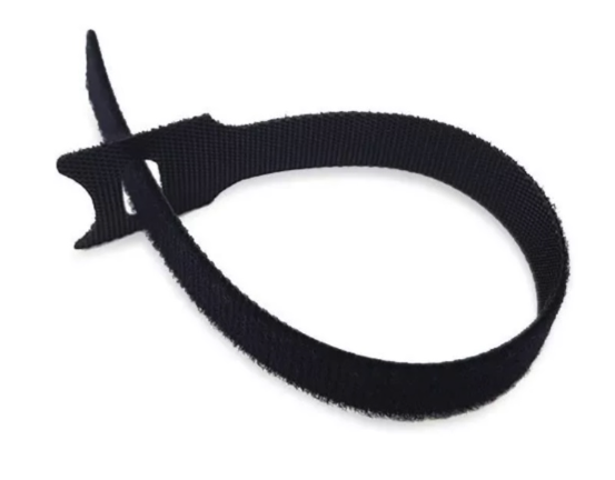 CINTA VELCRO WIREPLUS+ NEGRA 20CM 10U