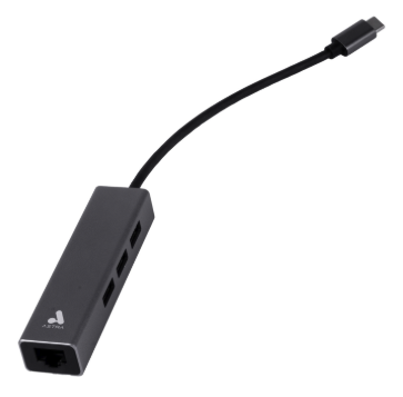 ADAPTADOR USB-C A RJ45 ETHERNET ASTRA GIGABIT + 3 PUERTOS USB 3.0 CHB013