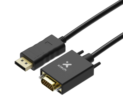 ADAPTADOR XTECH DISPLAY PORT MACHO A VGA MACHO 32AWG
