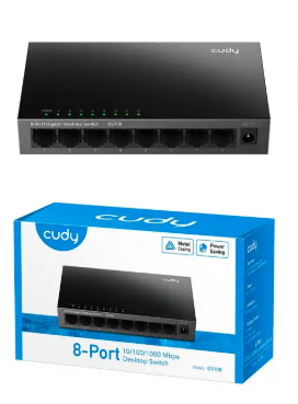 SWITCH CUDY GS108E ADMINISTRABLE GIBABIT 8 PUERTOS