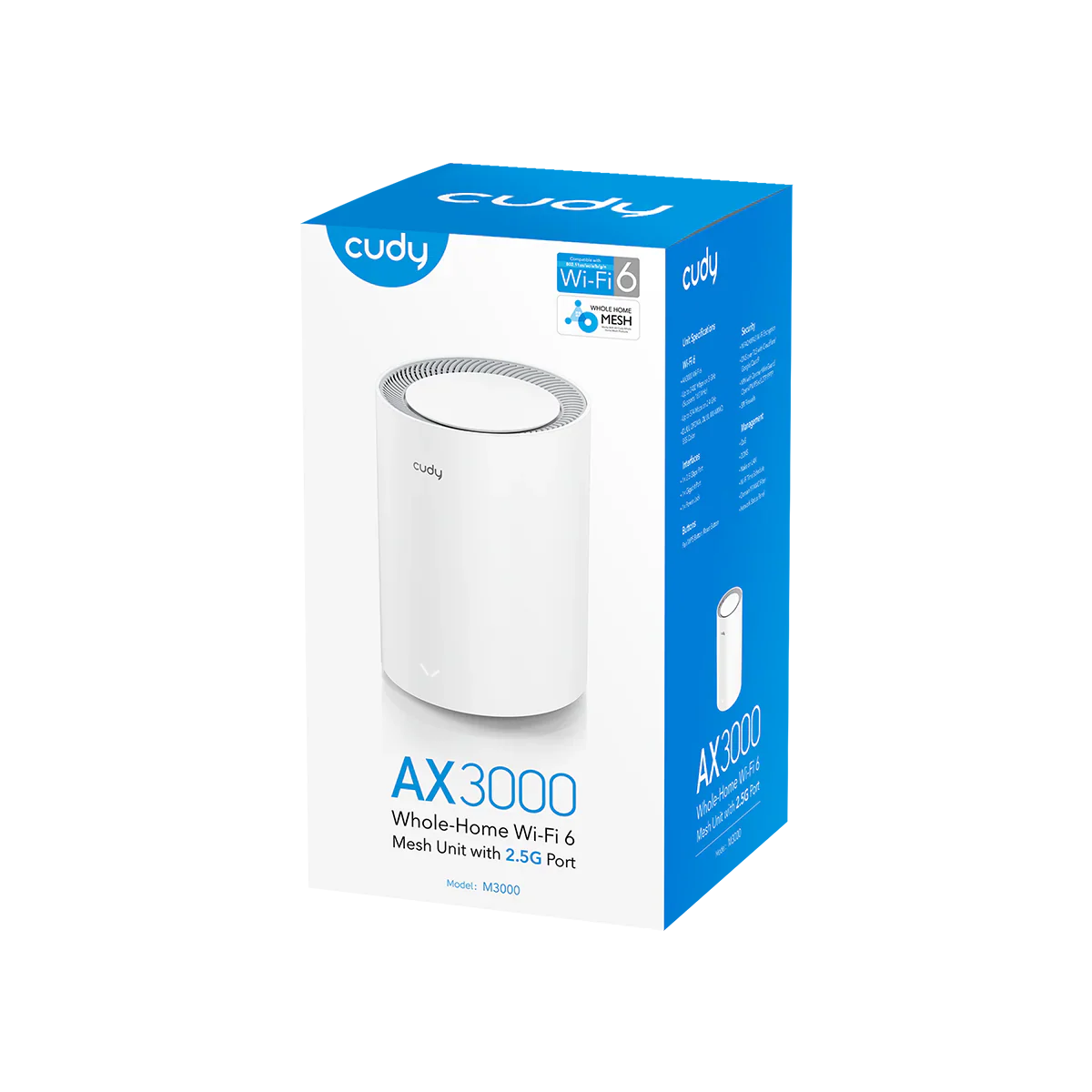 ROUTER CUDY MESH M3000 WIFI 6 AX3000 1x2.5GbE  1xGIGABIT