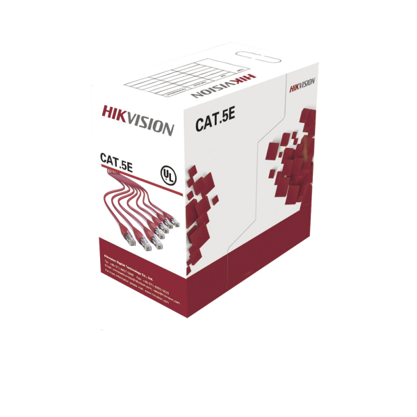 BOBINA UTP HIKVISION CAT5E 100% COBRE PVC 305M INTERIOR