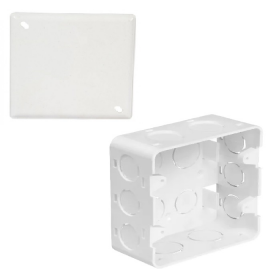 CAJETIN DOBLE 4X4 C/TAPA VIMAR PLASTICO