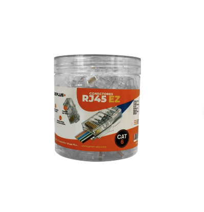 [WP-RJ45CAT6-EZ] CONECTOR RJ45 EZ PASS-THRU WIREPLUS+ CAT6 100UND