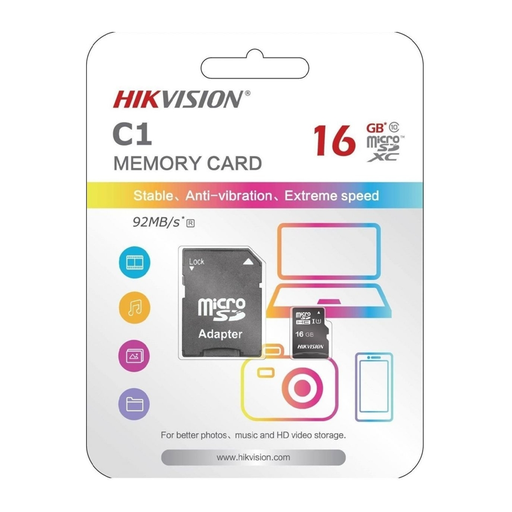 [HS-TF-C1-16GB] MEMORIA HIKVISION MICRO SD 16GB HS-TF-C1-16GB