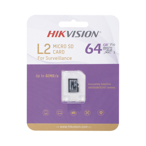 [HS-TF-L2-64GB] MEMORIA HIKVISION MICRO SD 64GB HS-TF-L2-64GB