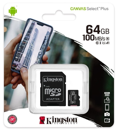 [SDCS264GB] MEMORIA KINGSTON MICRO SDHC 64GB