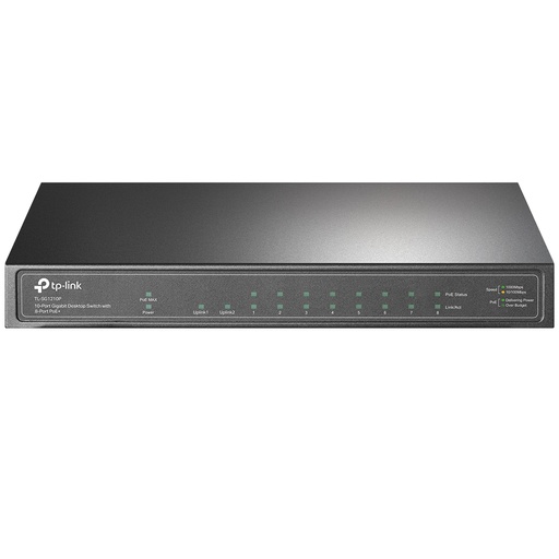 [TL-SG1210P] SWITCH TP-LINK TL-SG1210P 10 PUERTOS GIGABIT / 8 POE