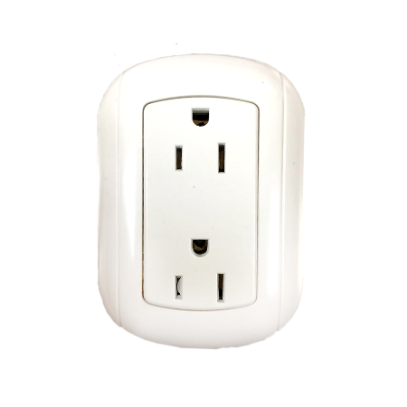 [INT-24] TOMA DE CORRIENTE DOBLE BLANCO SUPERFICIAL CLASSIC LUX