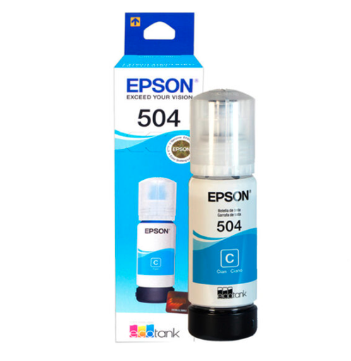 TINTA EPSON T504 CYAN 65ML
