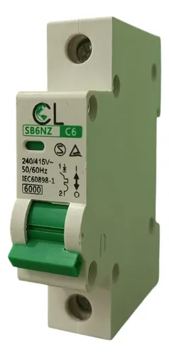 [BB-MCL-01] BREAKER TERMOMAGNETICO 1 POLO 6A 