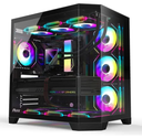 COMBO ASTRA CASE GAMING 303 4 FAN RGB NEGRO + MOUSE GM314BK GAMING RGB ALAMBRICO USB 7 BOTONES NEGRO
