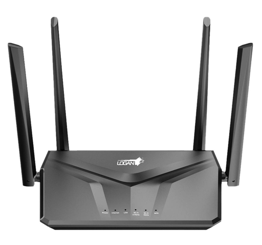 [LOG-AC1200] ROUTER LOGAN WIFI AC1200 GIGABIT 4 ANT 5DBI 1PUERTO WAN 3PUERTOS LAN LOG-AC1200
