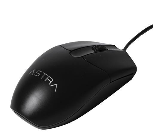 [GM124BK] MOUSE ALAMBRICO ASTRA USB 3 BOTONES DPI 1000 NEGRO