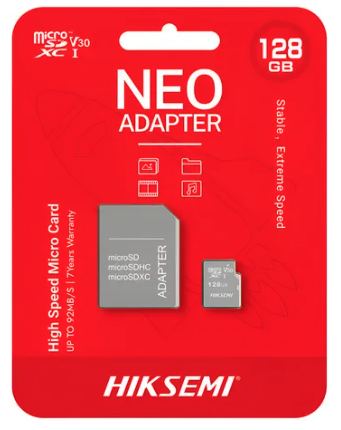 [6974202726102] HIKSEMI TARJETA MICRO SDXC 128GB CLASE 10 NEO C/ADAPTADOR