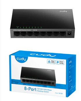 [GS108] SWITCH CUDY GS108 GIBABIT 8 PUERTOS