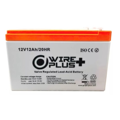 [WP-BAT12V-12A] BATERIA WIREPLUS+ 12V 12AMP