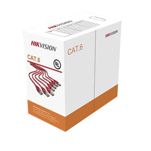 [DS-1LN6-UU] BOBINA UTP HIKVISION CAT6 100% COBRE 305M DS-1LN6-UU