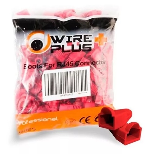 [WP-BTRJ-RED] BOTA WIREPLUS+ P/CNT RJ45 ROJO 100U
